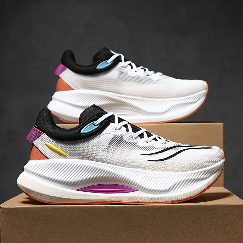 Ténis de corrida versáteis para homem e mulher - Ténis elegantes de cano baixo com fecho de cordões, topo em tecido leve e respirável, sola de borracha para treinos ao ar livre e no ginásio, ideais para corrida matinal e noturna e exercício no parque.