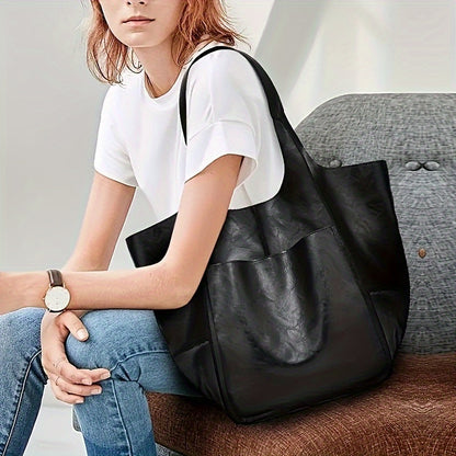 New Simple Women's       Large Capacity Tote for Shopping and Daily Commuting