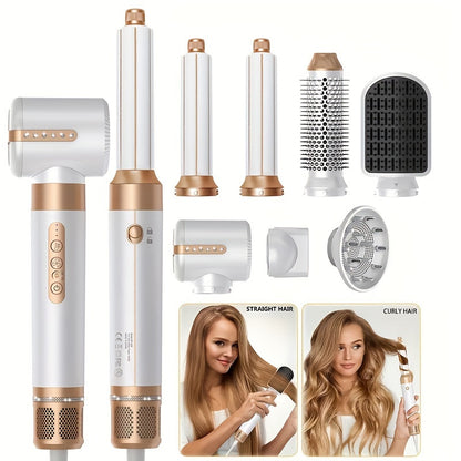 Hair Dryer Brush 7 In 1 Hair Styling Tools Blow Dryer Brush Set With Diffuser 110000 RPM High Speed Ionic Volumizer Drying Curling Wand Professional Air Curler Hair Straightener