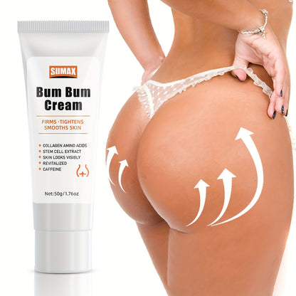Brazilian Bum Bum Cream With Lemon Vanilla Scent - 2-in-1 Massage Cream And Massage Lotion - Non-Greasy Skin Tightening Cream For Firm Butt, Belly & Thighs With Collagen And Caffeine - 50g