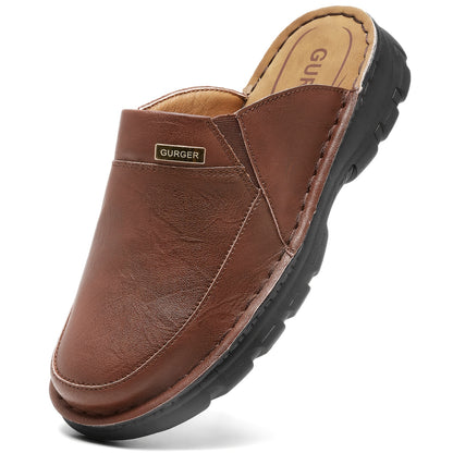 Men'S Mules & Clogs Summer Sandals, Closed-Toe, Breathable, Slip-On, Rubber Sole, for Beach, Garden & Outdoor Activities