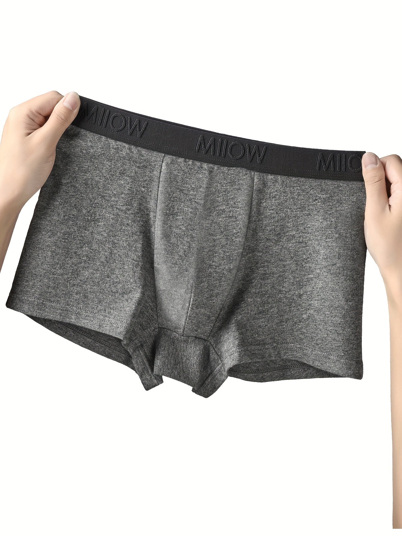 4pcs Dark Grey and Light Grey Men's Underwear