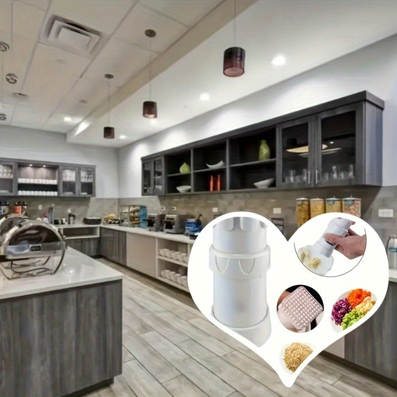 1pc Chef Manual Garlic Press Mini Multifunctional Garlic Cutter Kitchen Tool Peeler/Masher/Grinder