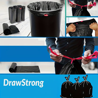 20/50/100pcs Heavy Duty Leakproof Trash Bags with Drawstring Closure - Extra Thick, Tear-Resistant, for Kitchen, Home, Restaurant, Commercial Use - Compatible with Trash Cans & Bins - (20/50/100 Count), Restaurant Waste Dispo