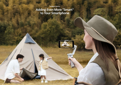 DJI Osmo Mobile SE OM Handheld Gimbal Stabilizer, a portable, foldable, intelligent follow - shooting and anti - shake mobile phone selfie gadget that is compatible with various devices