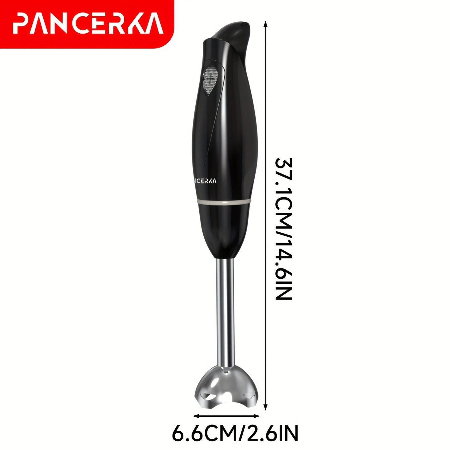 PANCERKA 1 Set PANCERKA 100 Watt Immersion Multi-Purpose Hand Blender with a Heavy-Duty Copper Motor, Brushed 304 Stainless Steel, And Attachments for Whisking And Frothing Milk, Featuring Stainless Steel Blades Suitable for