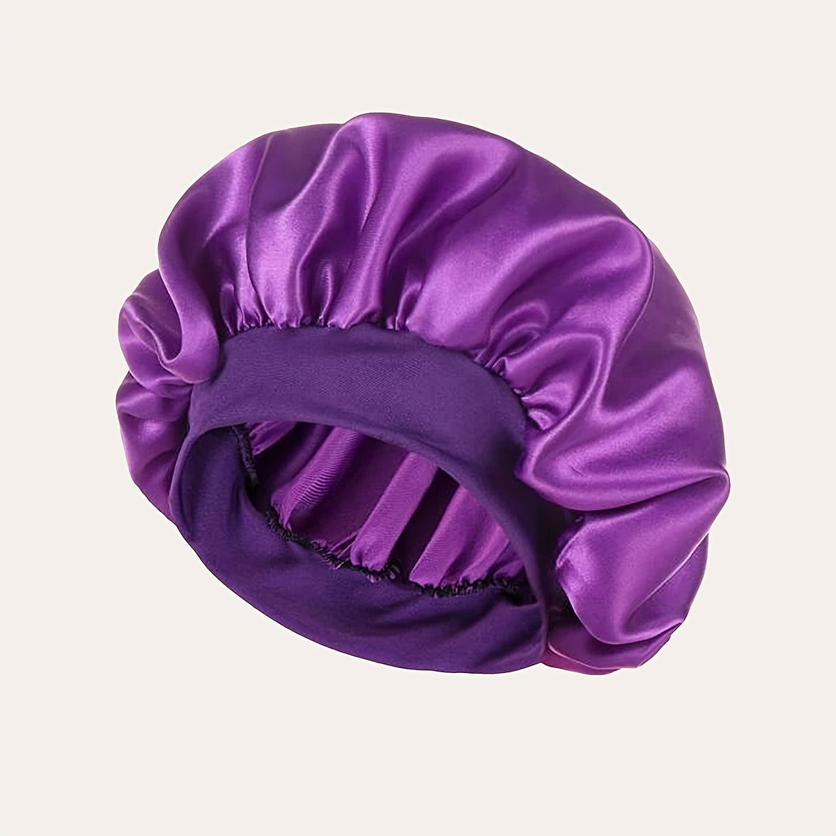 Women'S Satin Bonnet 2023, Elastic Band Hair Hat for Curling and Straight Hair, Wide Brim Sleep Cap, Bath Cap, Dry Hair Cover, 100% Polyester, Oil-Free, Comfortable Fit