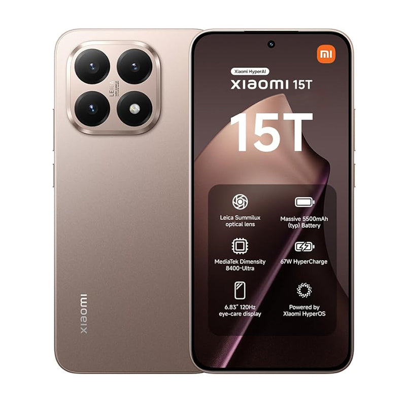 Xiaomi 15T Smartphone 12GB+256GB with MediaTek Dimensity 8400-Ultra 6.83" 120Hz eye-care display Long-lasting 5500mAh battery 67W Hyper Leica triple camera Xiaomi 15 T Smartphone