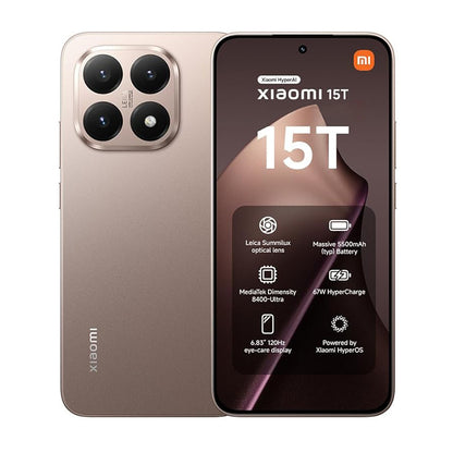 Xiaomi 15T Smartphone 12GB+256GB with MediaTek Dimensity 8400-Ultra 6.83" 120Hz eye-care display Long-lasting 5500mAh battery 67W Hyper Leica triple camera Xiaomi 15 T Smartphone