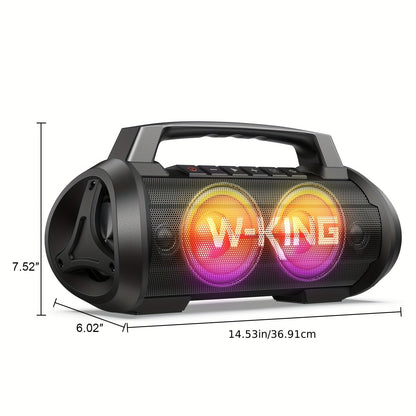W-KING 70W Coluna Bluetooth Portátil com Microfone e Luzes