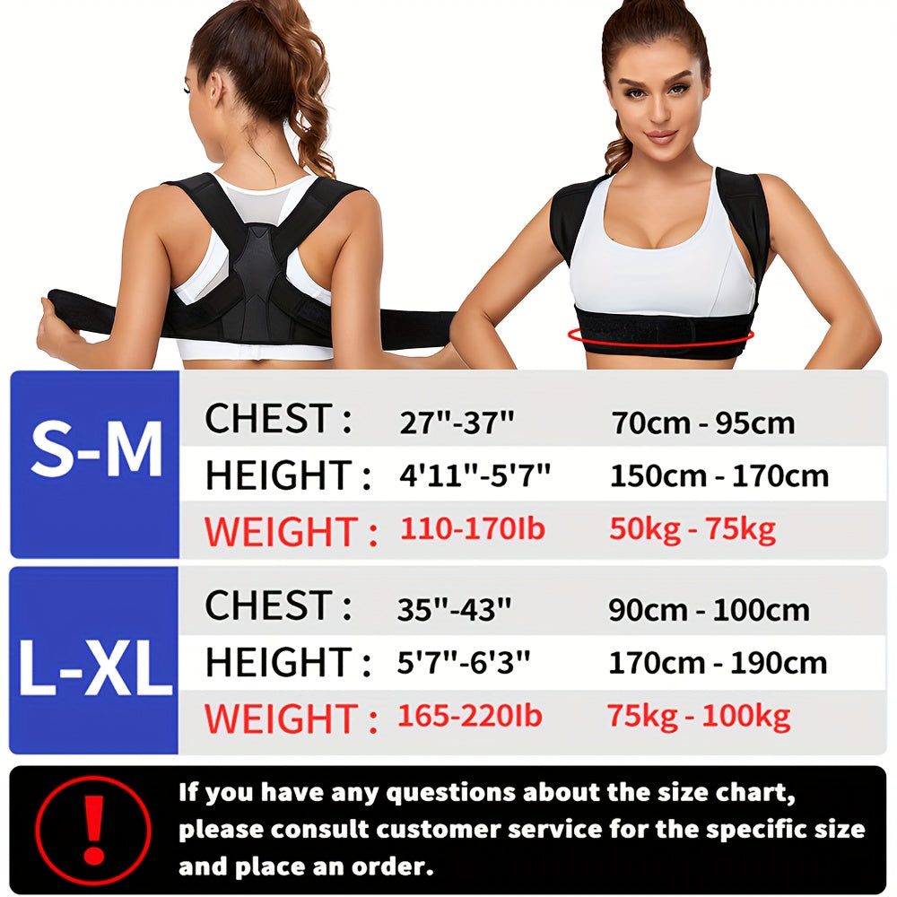 Posture Brace for Women And Men, Adjustable Upper Back Brace for Clavicle Support And Relax for Neck, Shoulder, And Upper Back