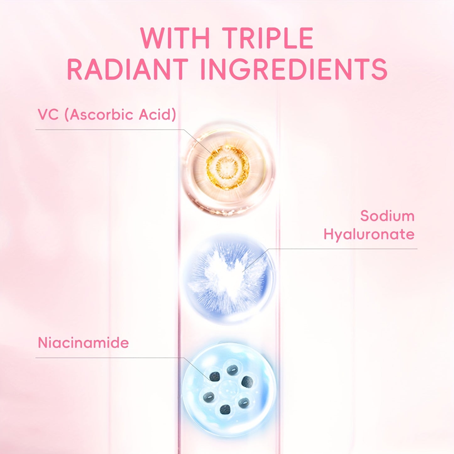 Kit de cuidados de pele LAIKOU Sakura com 3 peças - Kit de viagem com sérum, creme facial e creme de olhos (17ml, 30g - Niacinamida e Vitamina C, Ácido Hialurónico, Todos os tipos de pele, Unissexo, Essenciais de beleza | Estética Rosa | Kit compacto