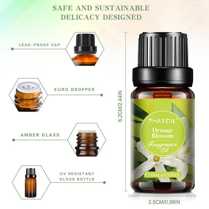 1pc Fragrance Oils 10ml/0.33 Fl.Oz For Diffusers, Coconut & Vanilla, Fresh Linen, White Musk, Sea Breeze, Black Orchid, Orange Blossom, Bubble Gum, Honeysuckle, Coffee, Parma Violet
