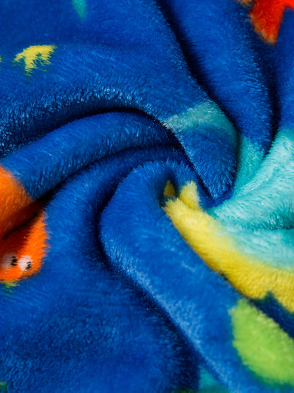 Kids Flannel Bathrobes Boys Hoodie Robes Soft Astronaut Planet Print Sleepwear Kids Clothes