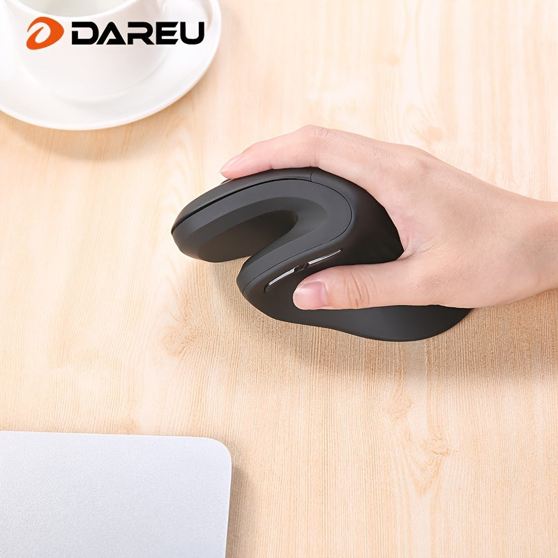 DAREU Magic Hand Design Multi-level Adjustment Ergonomic Vertical Wireless Mouse, 2.4G Portable Office Super Cost-effective Right-hand Mouse Easy to Work and Study High-performance Windows/Mac/Laptop Laptop Mac/Laptop/Mac Bir