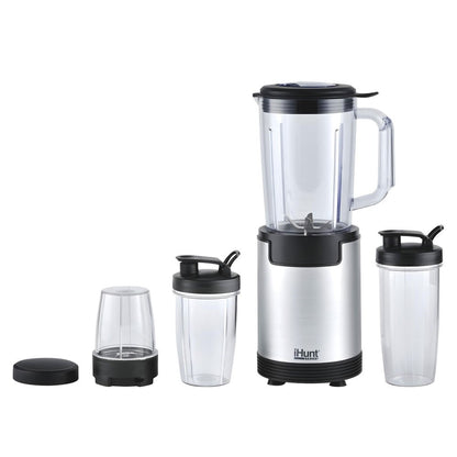 Multi Blender iHunt Bro 4-in-1, 900W, 18000 RPM, 1L, 6 Blades, Grinding, Smoothie Maker, Ice Crushing, 7 Accessories Included