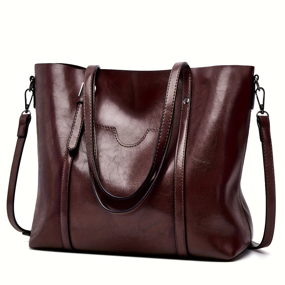 Large Capacity Genuine Genuine Leather Women's handbag with Zipper Closure and Wrist Strap - Durable Top-Grade Genuine Genuine Leather, Suitable for Travel, Business, and Outdoor Activities - Multiple Colors Available