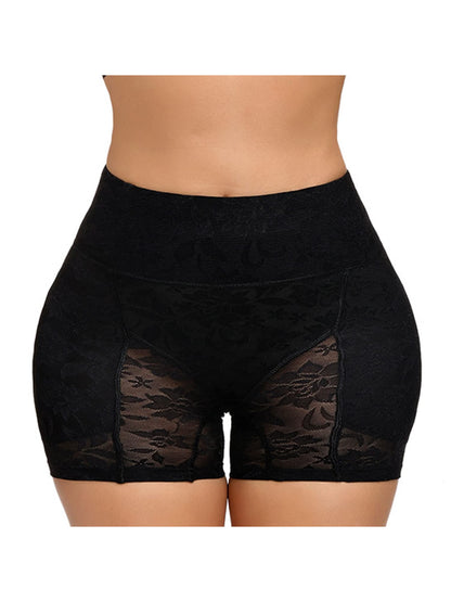 Women's High- Leg-Shaping Tights with Detachable Padding & Lift Design - Double-Layered Anti-Slip Leg Opening, Breathable Sheer Panel & Ruffled Leg - Post-Surgery/Non-Surgery Use, Tummy Control Body Shaping Panties - Machine