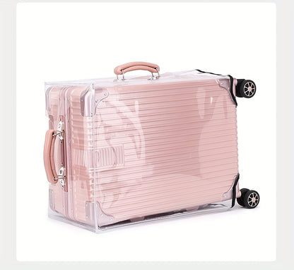 3pcs Luggage Protective Covers, Check-in Shockproof Thick PVC Transparent Dustproof Covers for 50.8cm+60.96cm+71.12cm Suitcases, Waterproof & Durable