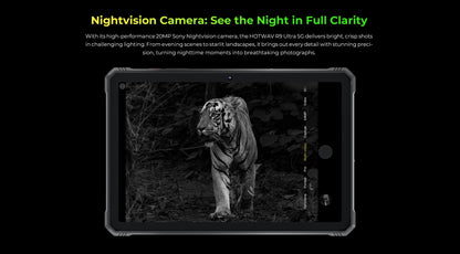 The HOTWAV R9 Ultra Is A Rugged Tablet with An 11-inch HD+ 120Hz Display, Android 15, 24 (8+16)GB RAM And 512 (expandable to 2TB)GB ROM, 64MP+16MP, 20MP Night Vision Cameras, 20080mAh Battery, S713 Chip, Dual 5G SIM Cards, GP