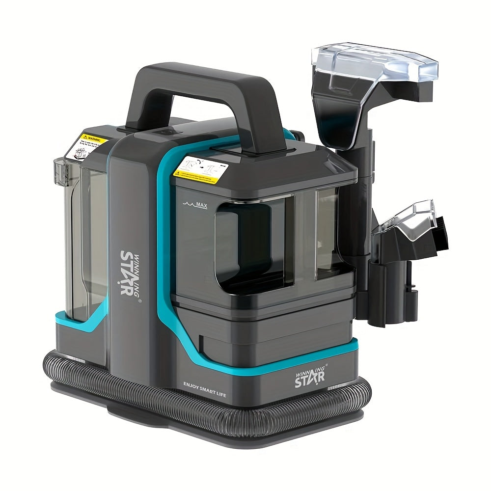 450W Heavy-Duty Carpet Cleaning Machine with Powerful Motor - Deep Cleaning for Hardwood Floors, Carpets, Upholstery, Curtains - Compact Design with Stable Base, European Plug (220-240V) - Ideal for Home, Office, Carpet Clean