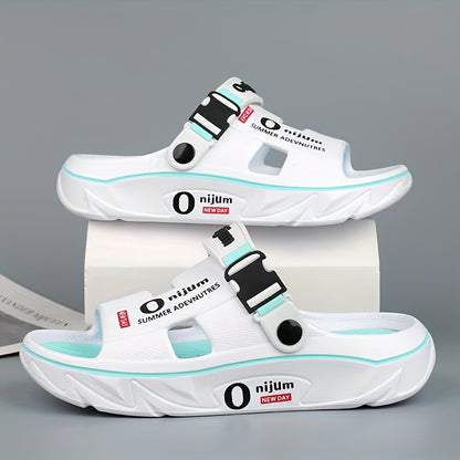 2025 Men's Slippers for Summer Outdoor Wear, Anti-slip and Deodorant Sports Casual Driving Dual-purpose Couple Sandals Fashionable Beach Flip-flops