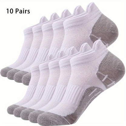 20 Pairs of Men's Socks, 10/20 Pairs Low-Cut Comfort Cushion Casual Socks