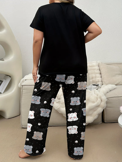 Women's Plus Size Casual Pajama Set