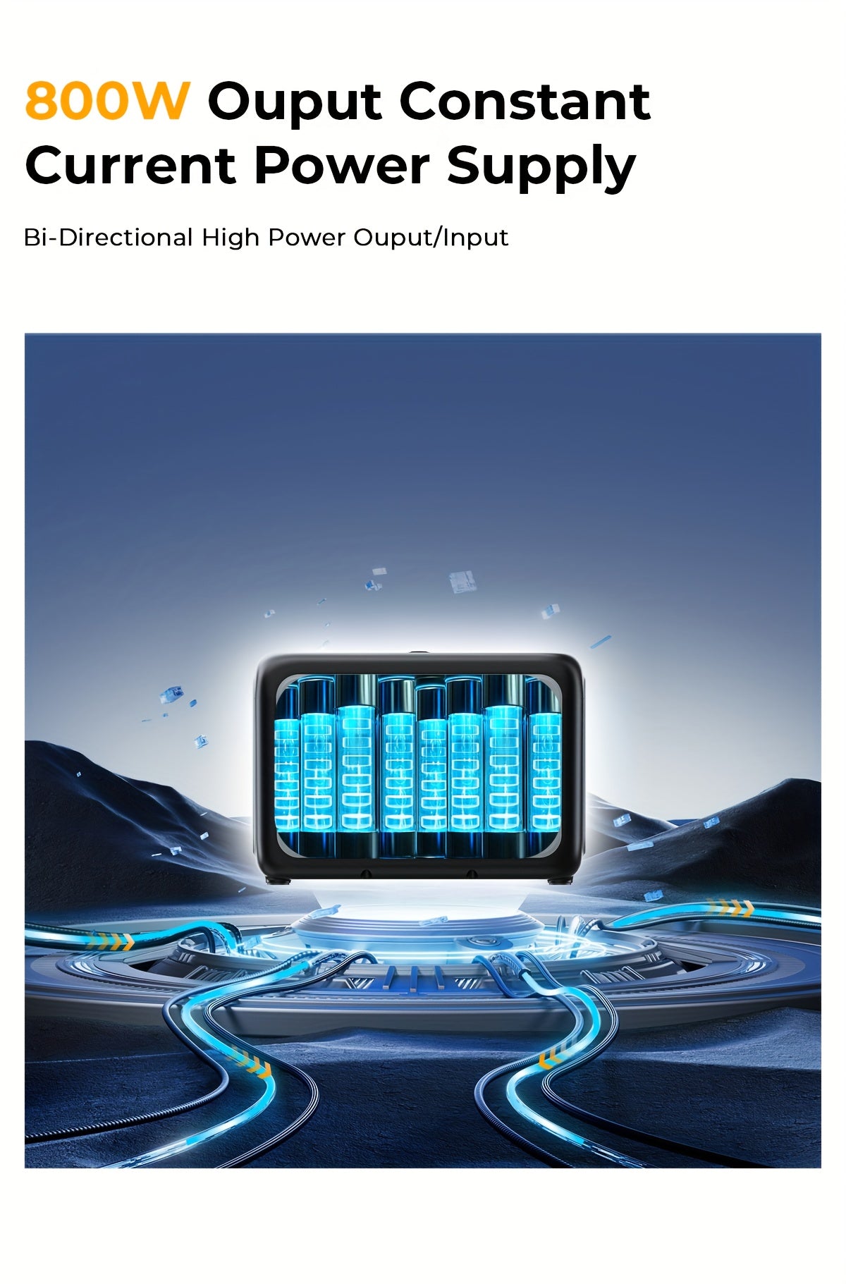 OUKITEL P800 Portable Power Station - 512Wh Solar Generator with 800W AC Output, 1600W Surge, 0.9H Fast Charge, LiFePO4 Battery, USB-C PD 100W, European Plug - For Camping, Rv, Emergency Power Supply, Outdoor, Traveling, Fish