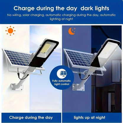 1pc 350LED Powerful Outdoor Solar Street Light, 6500K IP65 Waterproof Street Light For Garage Garden Terrace