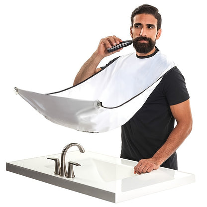 Beard Bib Apron, Beard Hair Catcher For Shaving And Trimming, Non-Stick Beard Shave Cape, Grooming Accessories Tools