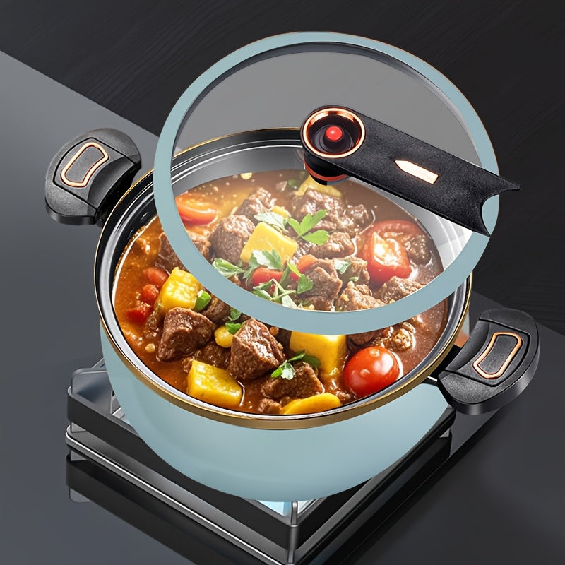 7L Large Heavy-Duty Iron Stock Pot & Dutch - 26cm/10" Multi-Functional Cooker with Lid, Sturdy Black/White/Golden/Brown/Teal/Gray/Green Exteriors, Compatible with / Stoves for Boiling, Simmering, Steaming, Frying