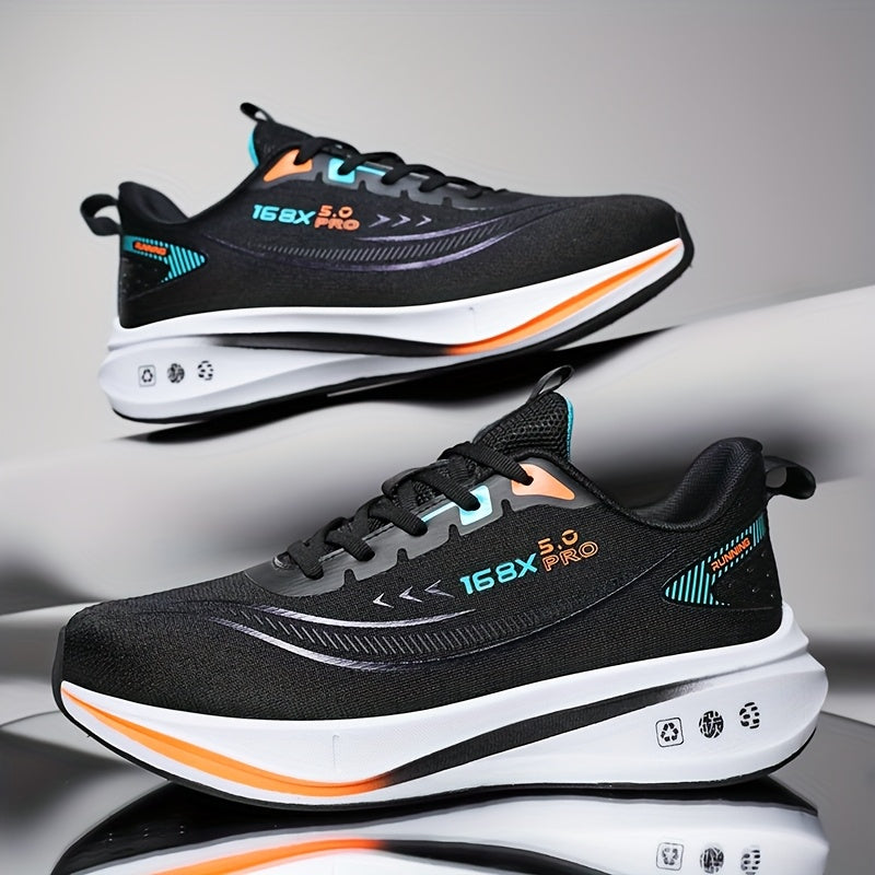 Men's Running Sneakers – Lightweight and Breathable, Soft Cushioned Outsole for Road & Trail Use Multi-Functional Non Slip Shoes Suitable for Marathon Triatlon Off-Road Cycling Gym Aerobics Hiking Mountaineering Daily Wear