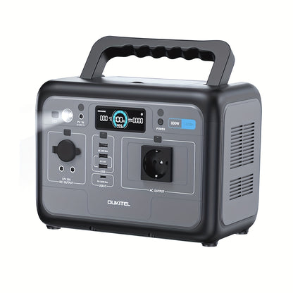 OUKITEL P800 Portable Power Station - 512Wh Solar Generator with 800W AC Output, 1600W Surge, 0.9H Fast Charge, LiFePO4 Battery, USB-C PD 100W, European Plug - For Camping, Rv, Emergency Power Supply, Outdoor, Traveling, Fish