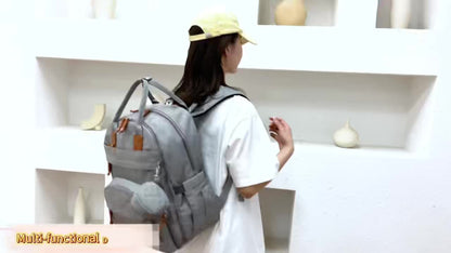 Lamroro Unisex Diaper Bag Backpack - Stylish Changing Bags with Stroller Straps & Pacifier Case, Multifunctional Travel Backpack, Soft Shell Polyester, Zip Closure, Perfect for Showers & Early Years, Diaper Bag for