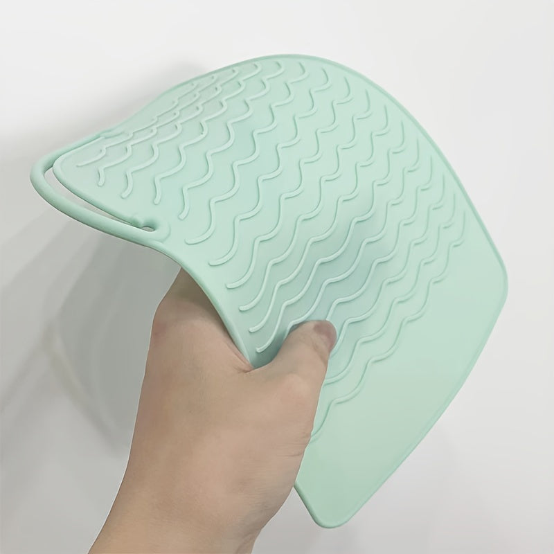 Almofada isolante profissional em silicone, antiderrapante, para ferramentas de modelação de cabelo quentes, acessório prático e portátil para arrumação.