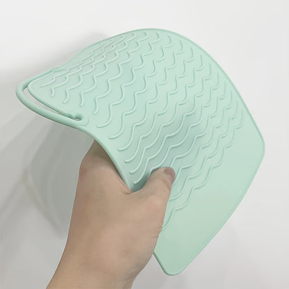 Almofada isolante profissional em silicone, antiderrapante, para ferramentas de modelação de cabelo quentes, acessório prático e portátil para arrumação.