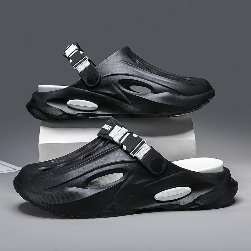 Men'S and Women'S Summer EVA Slides - Lightweight, Breathable, Non-Slip Comfort Sandals for Beach, Hiking, and Casual Wear, Soft Sole, Open Toe, Stylish Black and White Design, Beach Sandals | Summer Footwear | EVA Material S