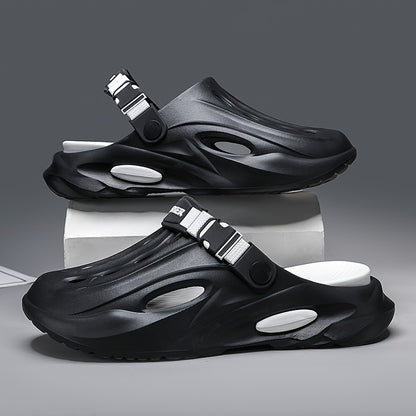 Men'S and Women'S Summer EVA Slides - Lightweight, Breathable, Non-Slip Comfort Sandals for Beach, Hiking, and Casual Wear, Soft Sole, Open Toe, Stylish Black and White Design, Beach Sandals | Summer Footwear | EVA Material S