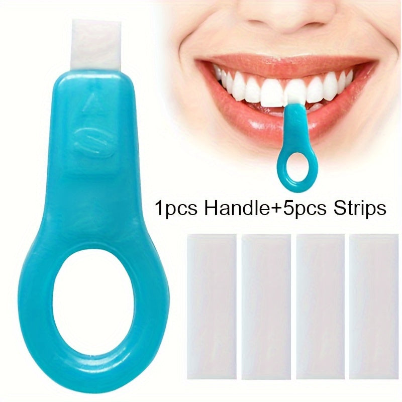 Nano Teeth Whitening Kit With Handle - 5 Strips For Deep Clean & Stain Removal, Gum Health Friendly, Fragrance-Free Personal Care Teeth Whitening Products Teeth Whitening Toothpaste
