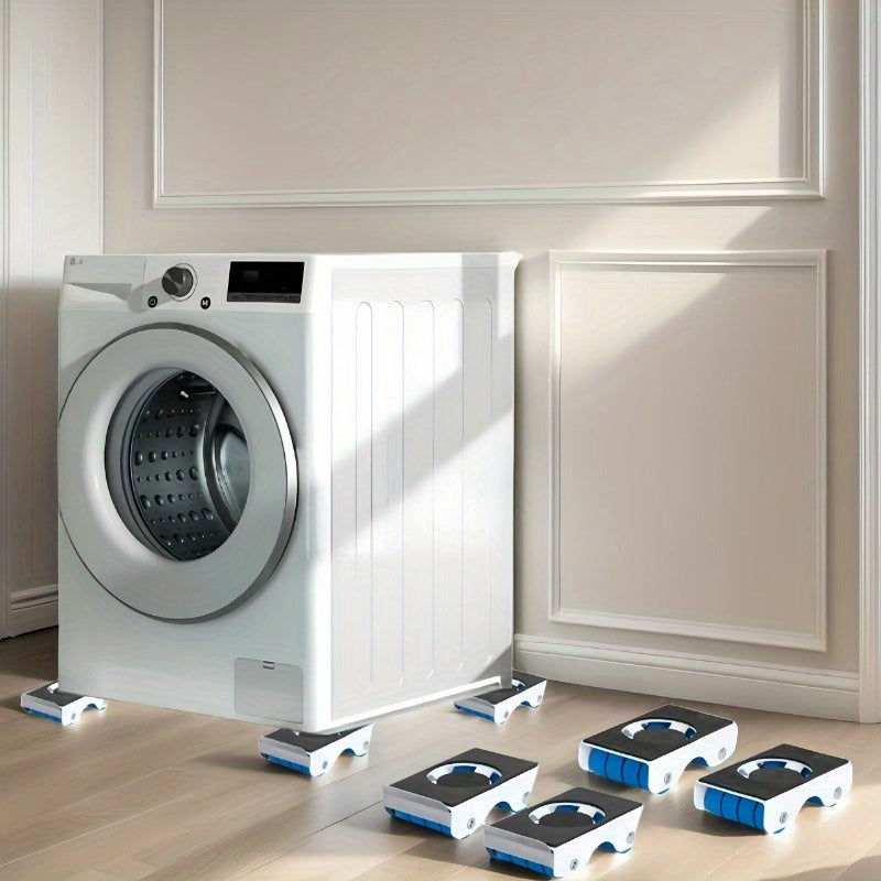 Furniture Sliders of 4 Metal Furniture Movers with 8 Wheels - Heavy Duty Furniture Lift Mover Tool Set of 340.19 KG Load Capacity Easy Sliders Roller Dolly for Moving Cabinet Piano Appliances Sof