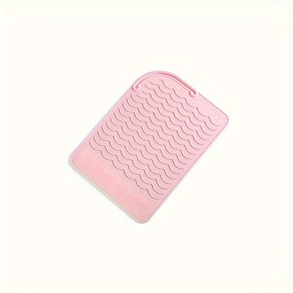 Almofada isolante profissional em silicone, antiderrapante, para ferramentas de modelação de cabelo quentes, acessório prático e portátil para arrumação.
