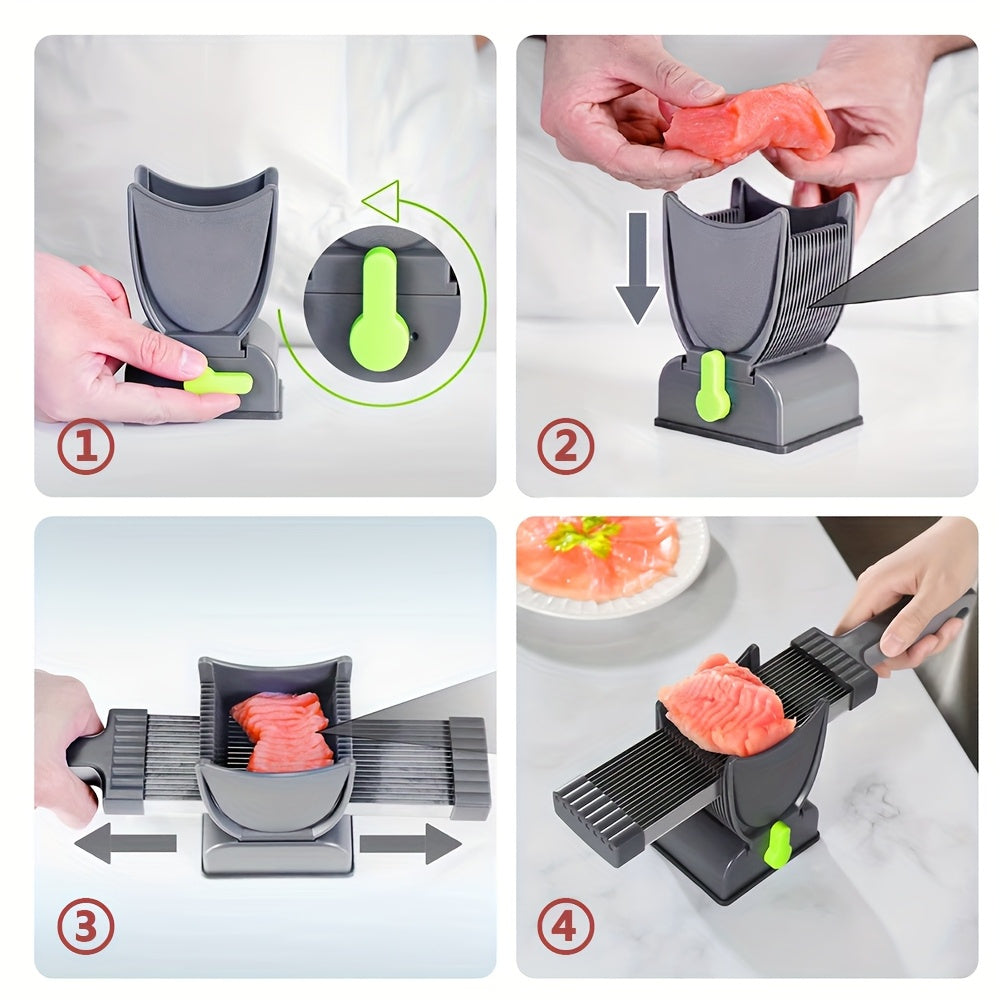 Manual Meat Grinder Set, ABS Kitchen Meat Cutter, Suitable for Beef, Salmon, Lamb, Vegetables, No Charging Required, Battery-Free, Suitable for Cooking, Grilling, Hot Dishes