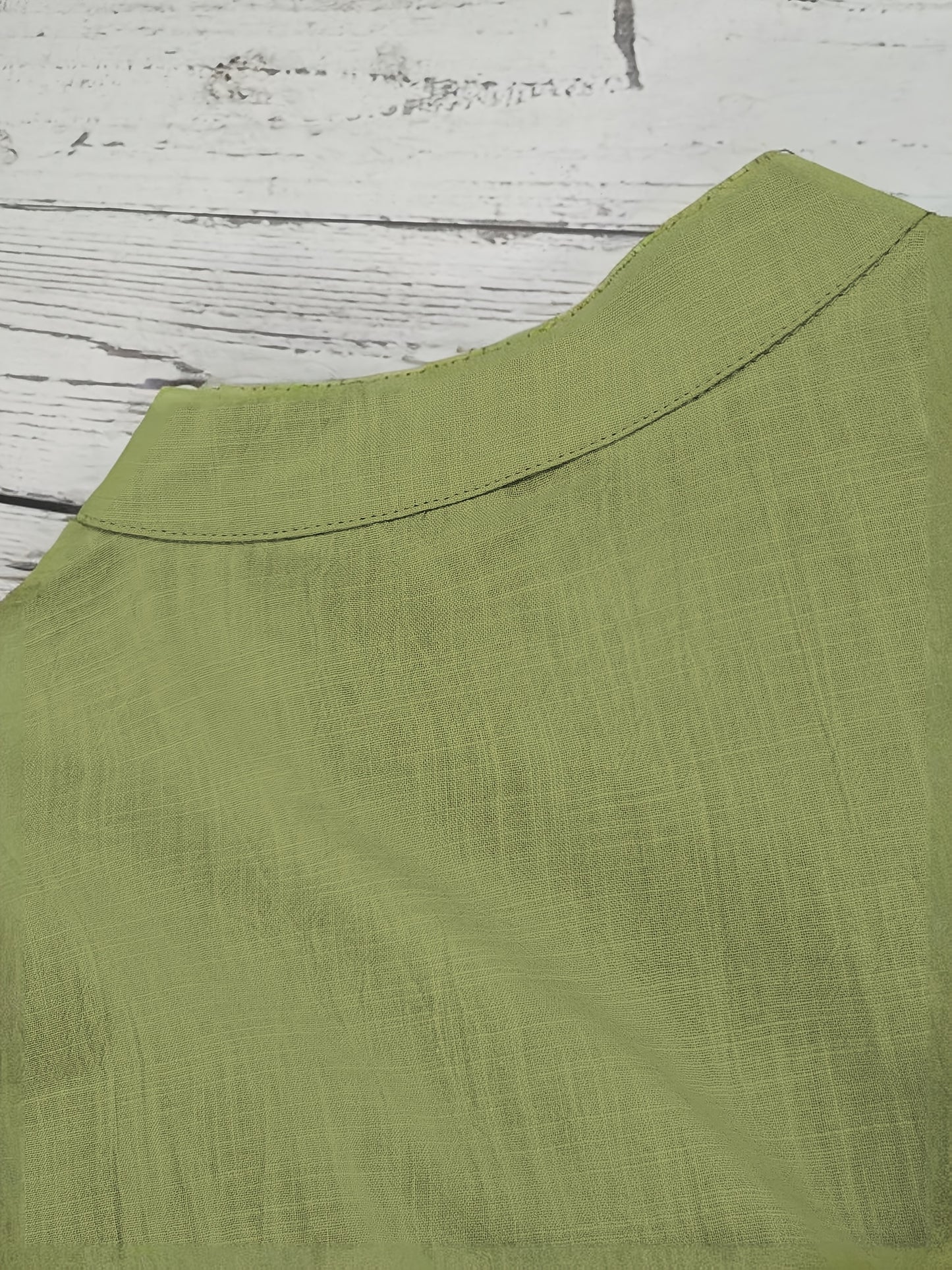 Men's Shirt Top, Solid Band Collar Short Sleeve Closure Summer Male Casual Henley Shirt For Daily Business Formal Shirts For Men