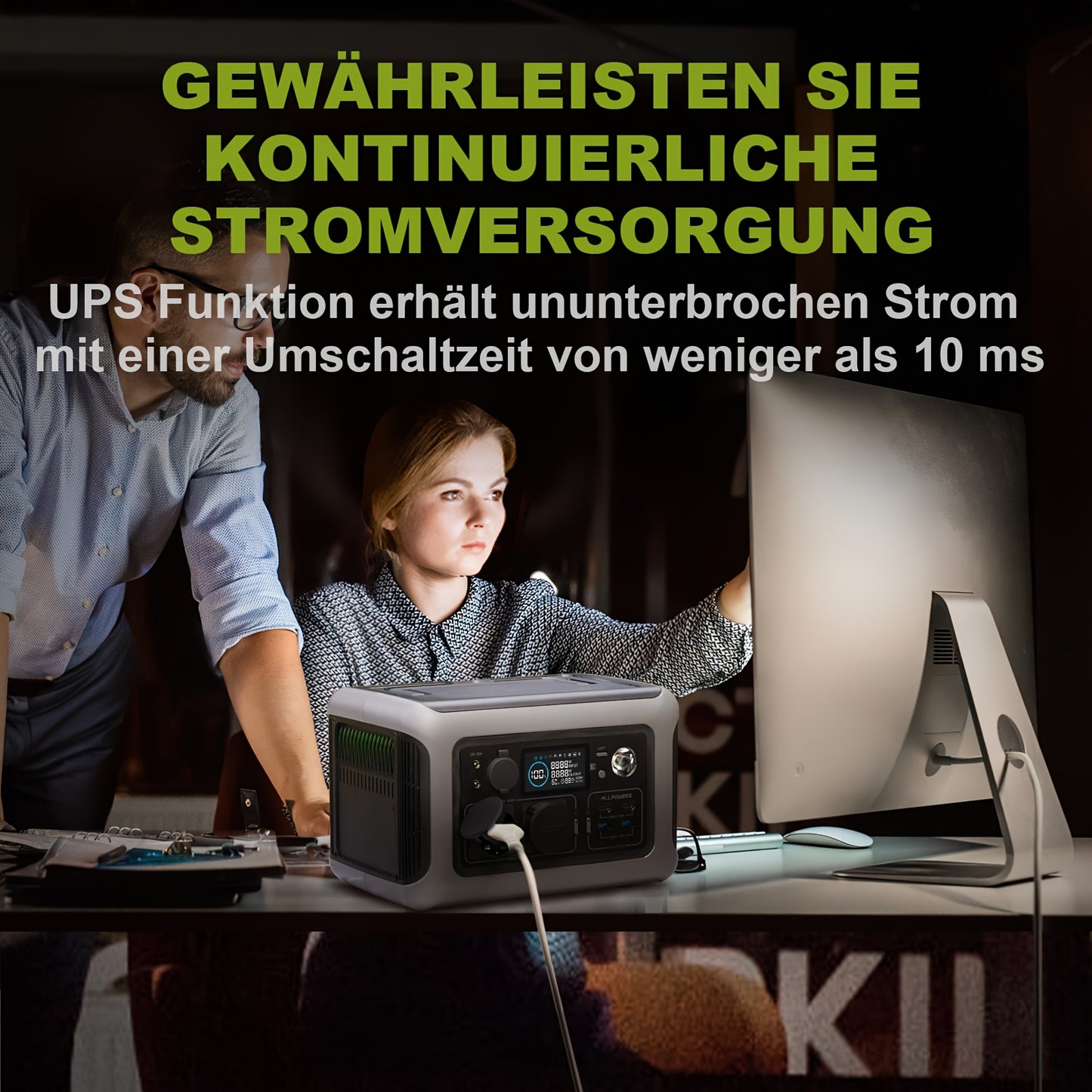 Estação de energia portátil ALLPOWERS R600 299Wh com bateria LiFePO4, saída CA, gerador solar de 600 W, carregamento rápido de 0 a 100% em 1 hora para campismo, autocaravana, emergências, RV, gerador portátil para campismo, bateria solar, G