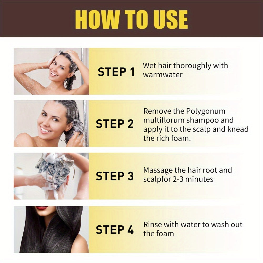Brown Hair Coloring Shampoo, Instant Hair Coloring Shampoo 3 in 1 Nourishing Hair Shampoo Hair Coloring Cover Gray Hair, Natural Long Lasting Hair Coloring Shampoo