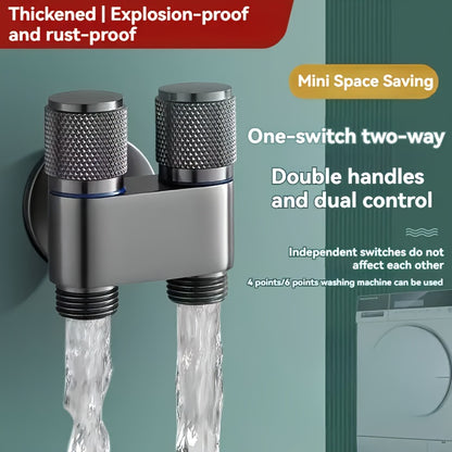 The Bathroom Is Equipped with A Dual Control Faucet with 2 Outlets. Very Suitable for Connecting Washing Machines And Toilets.