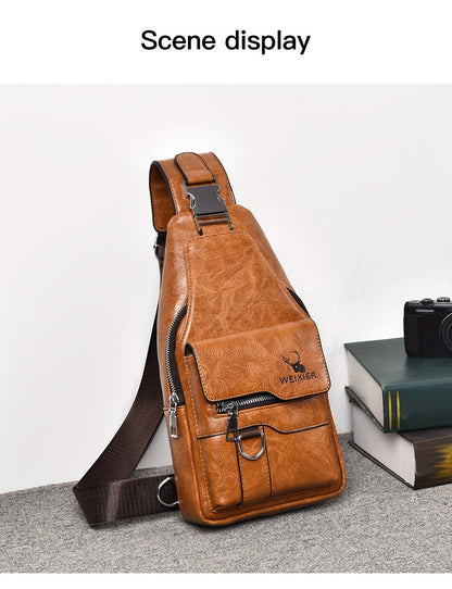 New and Wear-Resistant Men's Crossbody Bag, Handbag, Shoulder Bag, Chest Bag, Made of Wear-Resistant Fabric, with Large Capacity, Convenient to Carry, Suitable for Daily Work, Leisure, and Travel, Available in Multiple Colors