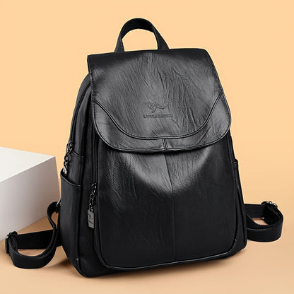 Women's Large Capacity Backpack - Durable Travel Backpack with Multiple Compartments & Adjustable Straps for Commuting, Work, - Available in 7 Colors (Black, Peacock Blue, Brown, Navy, Gray, White, Burgundy), Backpack for Tra