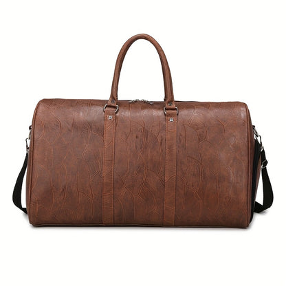Retro Men'S Travel Bag in a Simple And Spacious Design, Suitable for Casual Use, with Both Hand And Crossbody Options.